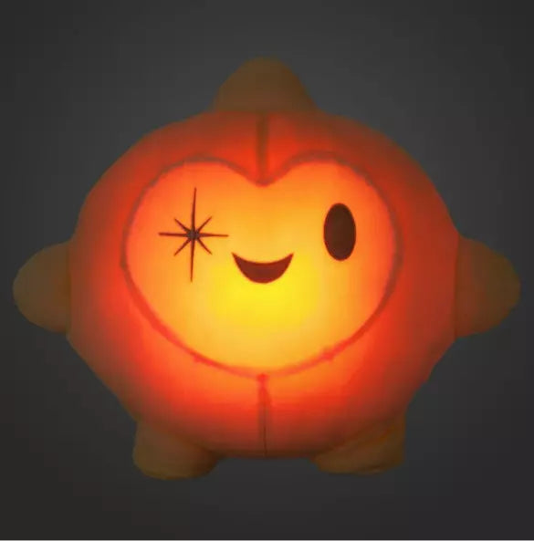 Disney- Store Official Star Light-Up Plush from 'Wish' Series - 14-Inch Glowing Soft Toy